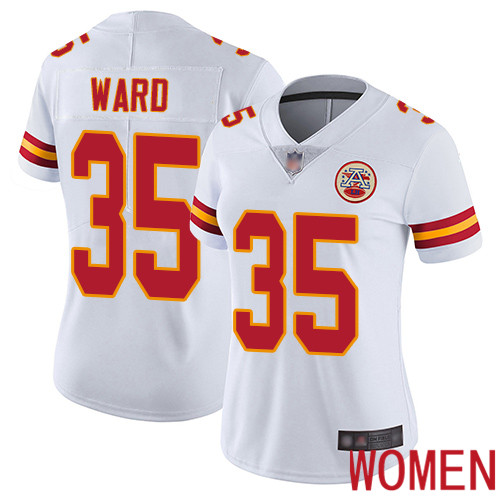 Women Kansas City Chiefs #35 Ward Charvarius White Vapor Untouchable Limited Player Football Nike NFL Jersey